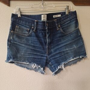 Hiroshi Kato The Pen Denim Cut Off Shorts Raw Edges Low Waist Mens Size 33